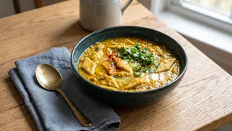 Dal Dhokli Combines Spiced Lentils And Wheat Dough In A Hearty Gujarati One-Pot Dish, Bringing A Previously Overlooked Detail Forward