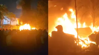 1000-1200 Guests Rush in Panic After Massive Fire Breaks Out At Banquet in Thane - VIDEO