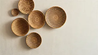 Woven Wall Baskets Are Artistic Home Decor