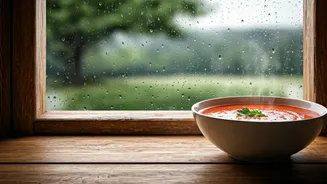 Nothing Beats Hot Tomato Soup In Rain