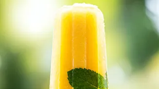 Ditch Processed Sugar For Tangy Raw Mango Mint Popsicles