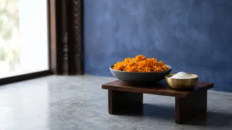Create Beautiful Doorstep Rangolis Sustainably With Fresh Marigold Petals And Rice Flour Today