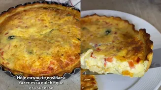 Quiche de tomate com manjericão e sem farinha de trigo