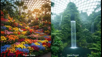 The Flower Dome and Cloud Forest Offer Two Contrasting Indoor Garden Worlds