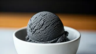 Charcoal Colored Black Sesame Ice Cream Rules Local Dessert Parlors