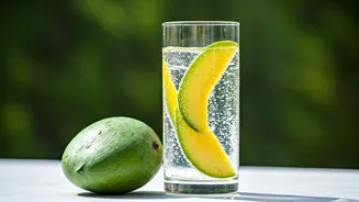 Swap High Sugar Soda For Sparkling Raw Green Mango