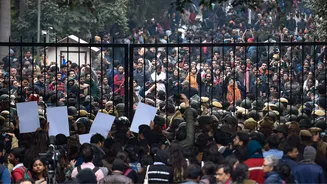 Violent protests at JNU; 28 detained, cops injured