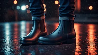 Rain-Ready Footwear Keeps The Outfit Alive