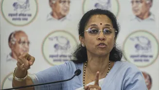 Baramati MP Supriya Sule’s Car Hit by Speeding Vehicle On Way To Mumbai