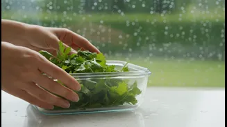 Why Storing Herbage Without Wrapping Sabotages Fritter Batters In Humid Rainy Kitchens