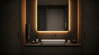 Install Warm Hidden LED Strip Lights Behind Mirrors For Elegance