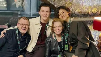 Before the Odyssey event, Tom Holland and Zendaya enjoyed quality time with his family at the Traitors Live Experience - Check out the latest photo...
