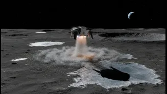 As More Missions Target Lunar Polar Regions, Moon-Lander Exhaust And Lunar Ice Becomes A Timely Story