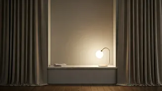 Design Alcoves With Soft Floor Lamps And Organic Linen Drapes