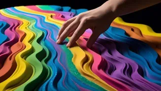 Make your interiors shine with colorful sand art