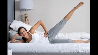 No Time For Work Out? Try These 5 Easy Exercises Lying Down In Bed To Tone Your Thighs