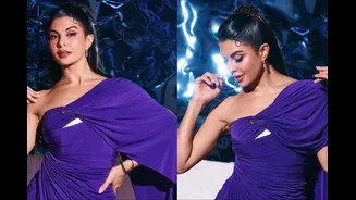 Jacqueline Fernandez Turns Purple Into The New Power Colour In Dubai