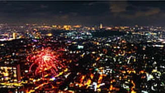Bengaluru shines during Diwali in viral view.