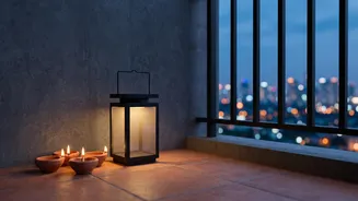 Simple Hacks To Decorate Balconies Sustainably With Handcrafted Clay Diyas And Solar Lighting