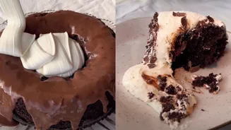 Bolo de chocolate com marshmallow de ninho