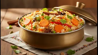 Vegetable Biryani Makes a Centrepiece From Peas, Carrots and Bell Peppers