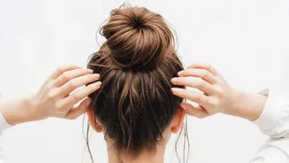 How to style a messy top knot
