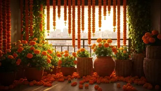 Indian Balconies Get A Glow-Up With Marigolds