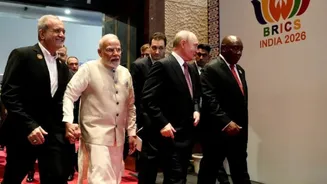 Modi-Pezeshkian hand-holding moment steals spotlight at BRICS Business Forum Summit