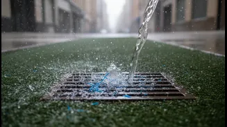 How Plastic Micro-fibres Leached From Urban Over-mats Contaminate Local Watersheds Post-Downpours