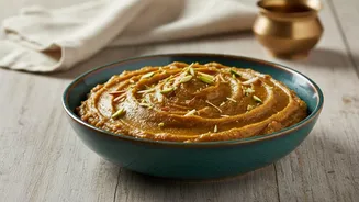 Aloo Halwa Thickens as Milk Cooks Into the Potato Base