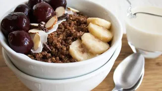 Energize your mornings with chocolate quinoa bowls