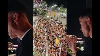 Cristiano Ronaldo Joins Portugal Celebrations With Fans Outside Team Hotel | WATCH