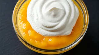 Make Delicious Dessert Layering Ripe Mango and Velvety Oat Cream