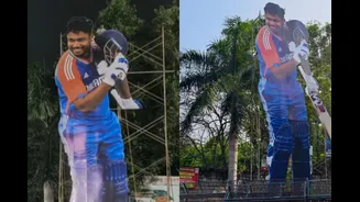Sanju Samson's Fans Put Up 40 Feet Cutout In Stunning Welcome | Watch
