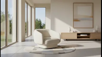 Rounded Furniture Looks Lighter When Its Base And Scale Stay Compact