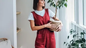 Rotate plants for even growth
