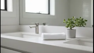 Decluttering The Counter Can Change How A Small Bathroom Feels