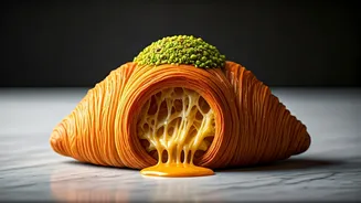 Kunafa Stuffed Croissants Are Shaking Up Indian Dessert Menus