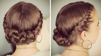 For your unique winter look, try these low-twist buns