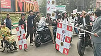 Indore News: RTO, Traffic Police Launch Campaign To Spread Road Safety, Traffic Awareness