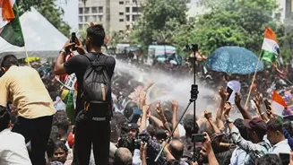 Jharkhand: Water cannons used on students during Vidhan Sabha gherao