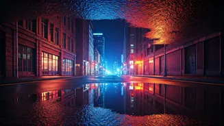 Street Trees Turn Wet Roads Into Moodboards