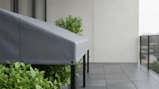 Modular Rain Covers Offer Lightweight Protection For Compact Balcony Garden Setups