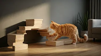 Give Indoor Cats Extra Freedom Via Custom Wall Steps