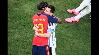 Lamine Yamal Comforts Lionel Messi With A Warm Hug After Spain's FIFA World Cup Win