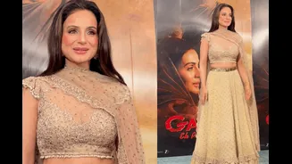 Ameesha Patel Stuns In A ₹3.2 Lakh Rocky Star Lehenga At Gadar's 25-Year Celebration
