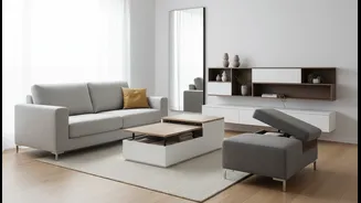 Small Homes Benefit From Furniture With Hidden Storage And Simple Silhouettes