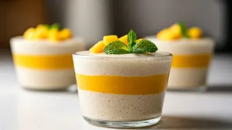 Indulge In Decadent Vanilla Mango Oat Milk Layered Puddings Today