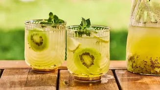 Add zest to your summer drinks with kiwi-ginger