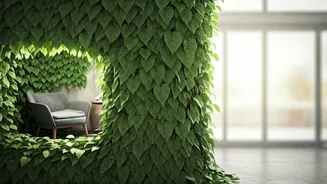 Design Cozy Reading Alcoves With Trailing Devil Ivy Drapes